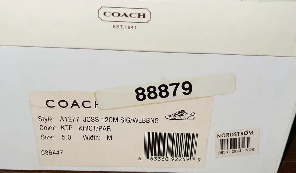 COACH Joss Signature C Y2K Retro Low Profile Sneakers Brown Size 5